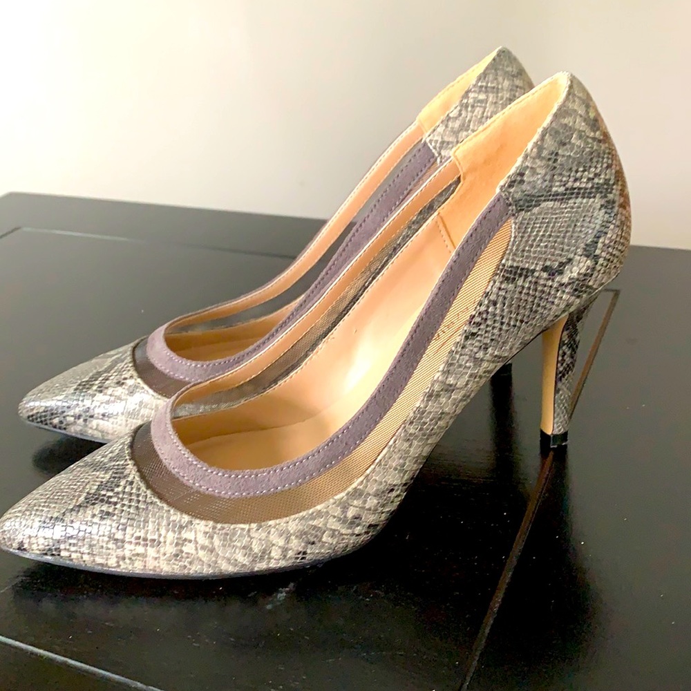 BCBGMaxAzria snake print heels